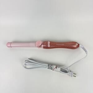 BeachWaver B1 Rotating 1" Curling Iron Hair BW16H1 Pink Glitter Tested Works